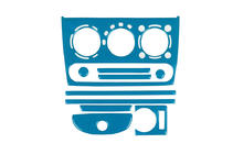 Opel Tigra 1994–2001 Dashboardpanelen (blauw) foto 1