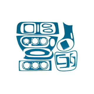 Dashboardpanelen afdekset 1999-2003 (blauw)