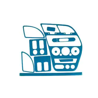 Dashboard afdekpanelen 1997-2001 (blauw)