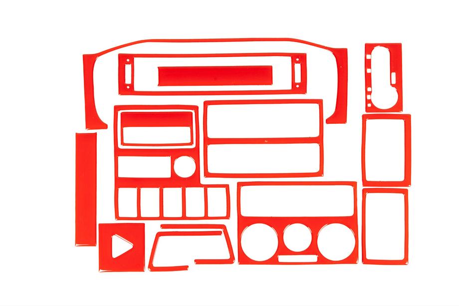 Volkswagen T4 Transporter 1990–2003 Dashboardpanelen afdekstrips 1999-2003 (rood) Image