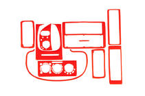 Volkswagen Polo 1994–2001 Dashboardpanelen afdekpanelen 1994-1999 (rood) foto 1