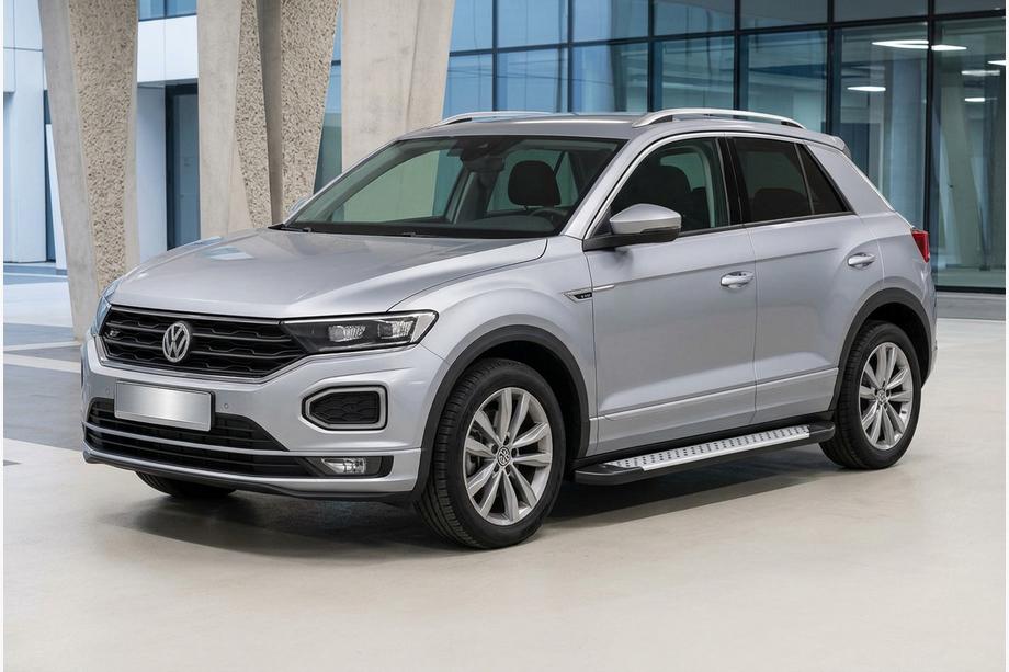 Volkswagen T-Roc 2017–2025 Side steps Allmond Grey (set van 2, aluminium) Image