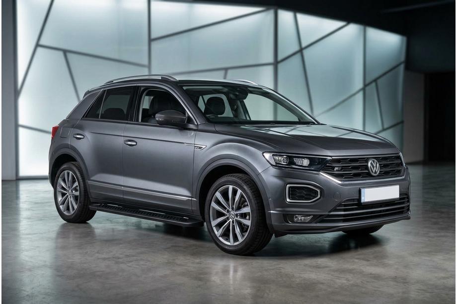 Volkswagen T-Roc 2017–2025 Allmond Black side steps (2 st., aluminium) Image