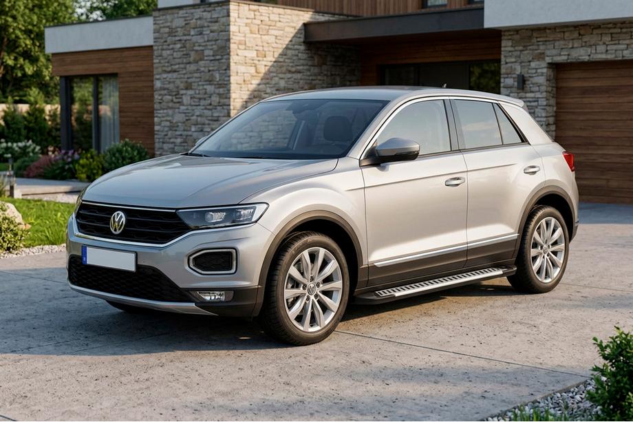 Volkswagen T-Roc 2017–2025 Side steps Line (2 stuks, aluminium) Image