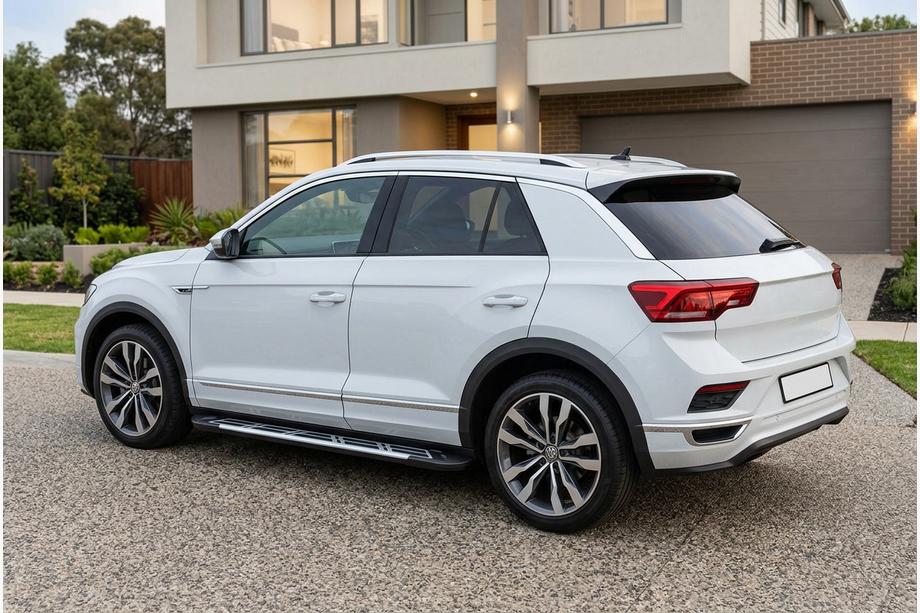 Volkswagen T-Roc 2017–2025 Sunrise side steps (set van 2, aluminium) Image