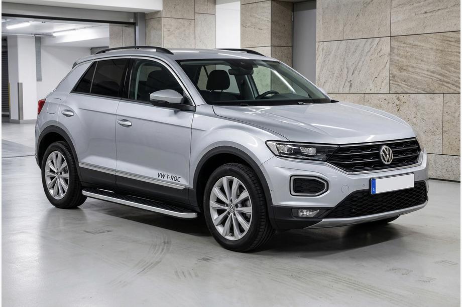 Volkswagen T-Roc 2017–2025 Side steps Tayga Grey (2 stuks, aluminium) Foto 1