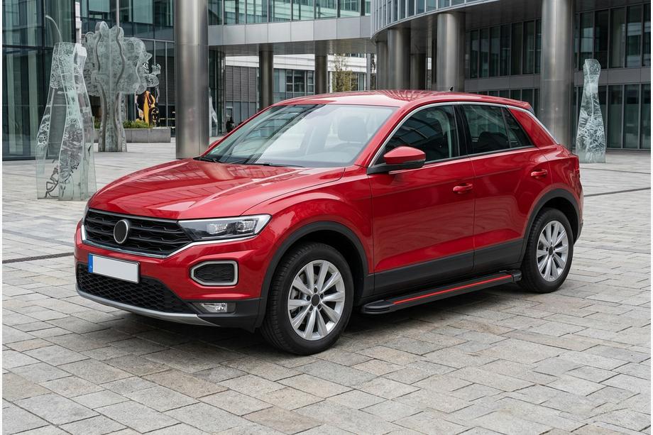 Volkswagen T-Roc 2017–2025 Side steps Maya Red (2 stuks, aluminium) Image