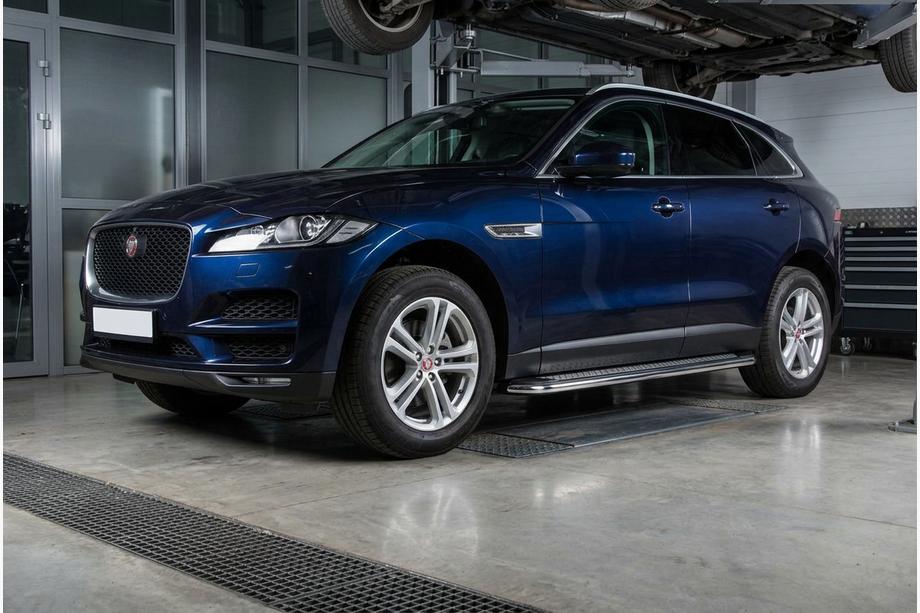Jaguar F-PACE 2016– Side steps Maydos V2 (2 stuks, aluminium) Foto 1