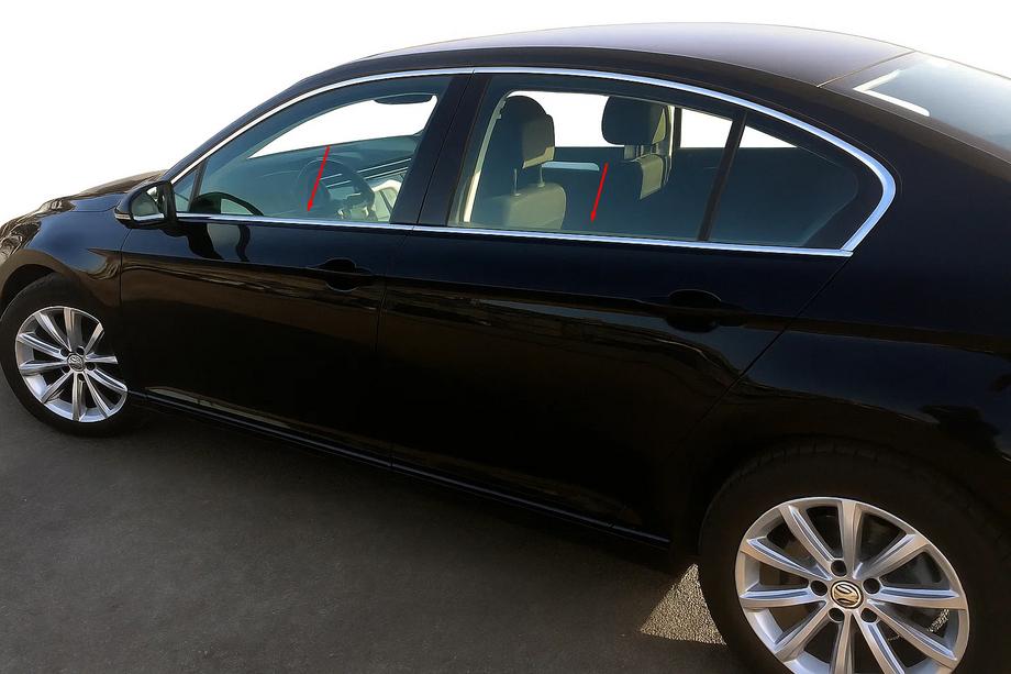 Volkswagen Passat B8 2015–2023 Ruitomlijsting SD/SW (RVS) Foto 1