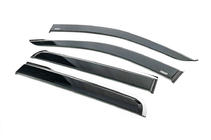 Nissan Navara/NP300 2016– Raamwinddeflectoren met chroomlijst (4 stuks, Niken) foto 2