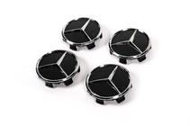 Mercedes-Benz Naafdoppen voor velgen 71/75 mm zonder ring (set van 4, zwart V1) foto 2