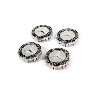 Naafkapjes 71/75 mm zonder ring (set van 4, zwart V2) foto 1
