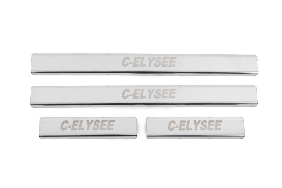 Citroen C-Elysee 2013–2022 Carmos V2 instaplijsten (4 stuks, RVS) Foto 1