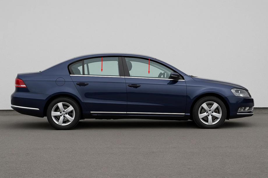 Volkswagen Passat B7 2012–2015 Ruitomlijsting SD/SW (RVS) Image