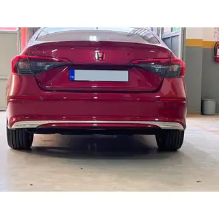 Achterbumper beschermlijst (Sedan, RVS) foto 1