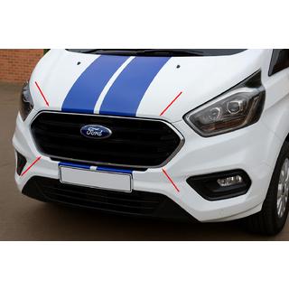 RVS sierlijsten voor bumpergrille 2018+ (4-delig) Ford Custom 2013–2022 foto 1