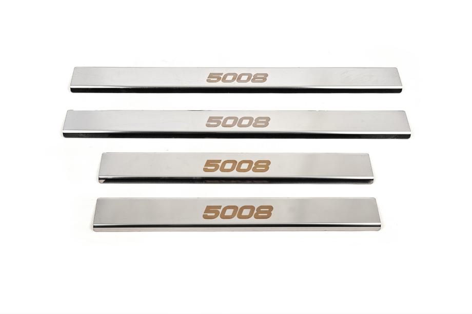 Peugeot 5008 2016–2023 Carmos dorpellijsten (set 4 stuks, RVS) Image