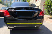 Mercedes C-klasse W205 2014–2021 RVS bumperhoekbeschermer V1 foto 1