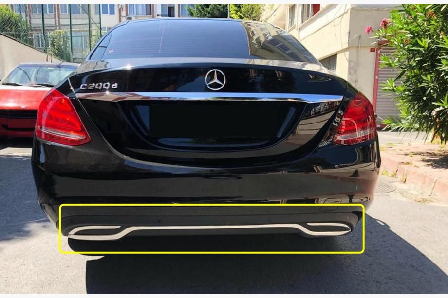 Mercedes C-klasse W205 2014–2021 RVS bumperhoekbeschermer V1 Image