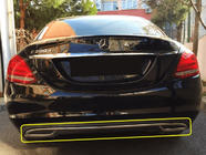Mercedes C-klasse W205 2014–2021 RVS bumperuiteinde beschermplaat V2 foto 1