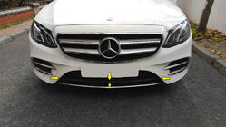 Mercedes E-class W213 2016–2023 Chroomstrip voor voorbumper 2016-2020 (RVS) foto 2