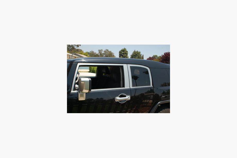 Toyota FJ Cruiser 2006–2022 Set raamstrips (RVS, 16-delig) Foto 6