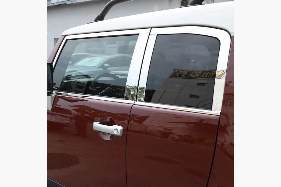 Toyota FJ Cruiser 2006–2022 Set raamstrips (RVS, 16-delig) Foto 8