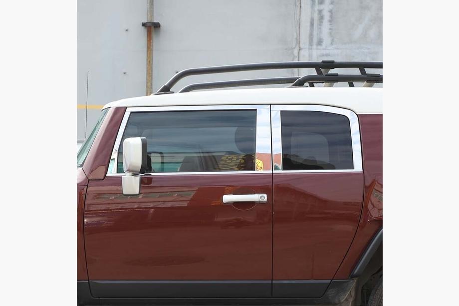 Toyota FJ Cruiser 2006–2022 Set raamstrips (RVS, 16-delig) Foto 9