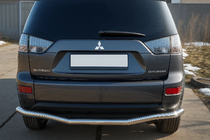 Mitsubishi Outlander 2006–2012 Achterbeschermbeugel D125201 (RVS) foto 1