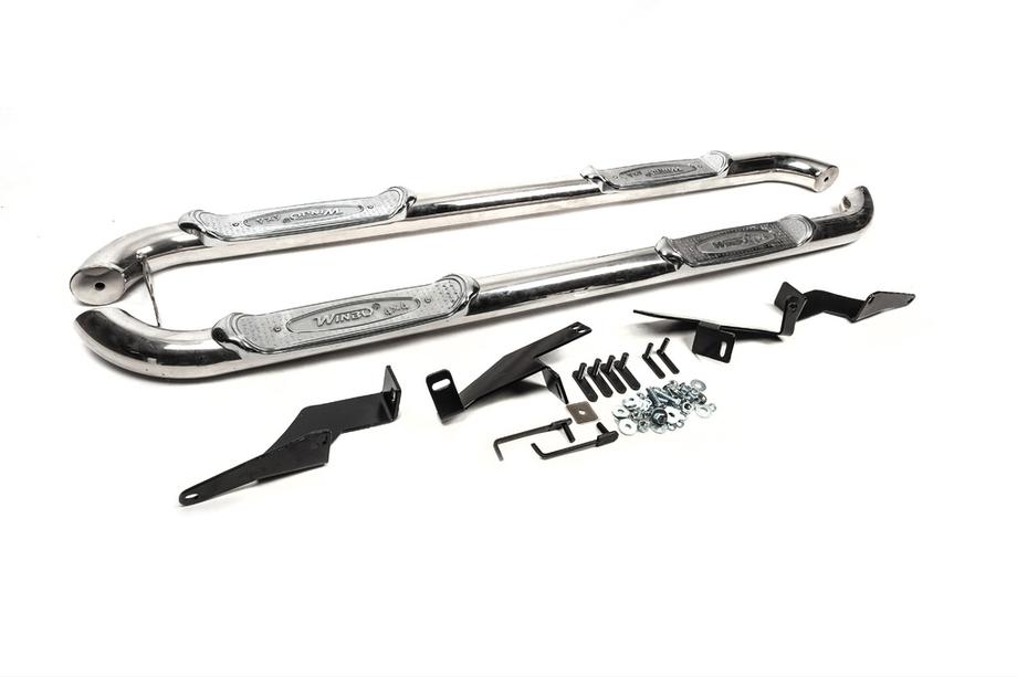 Hyundai Santa Fe 2 2006–2012 Zijbuizen B130319 (2 st., RVS) Image