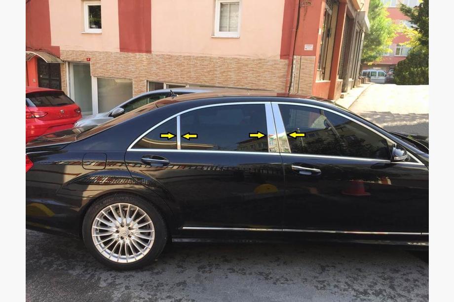 Mercedes S-class W221 2005–2013 RVS stijlbekleding (6-delig) Image