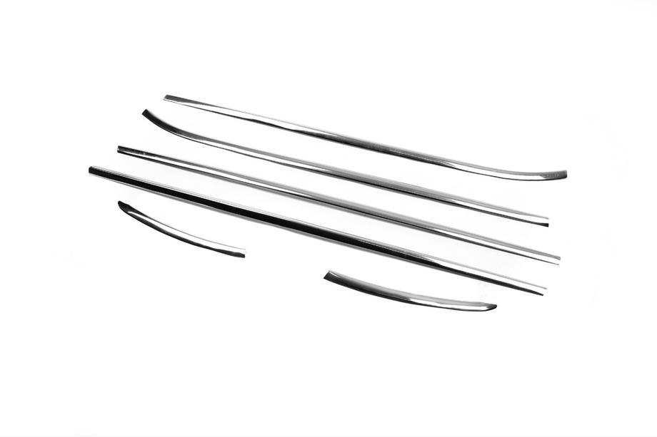 Hyundai I-30 2007–2011 Onderste raamglas sierlijsten (6-delig, RVS) Image