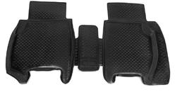 Honda Civic HB 2006–2012 Rubberen achterste vloermatten voor interieur (2 stuks, OEM) foto 1