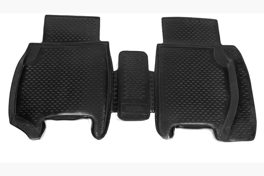 Honda Civic HB 2006–2012 Rubberen achterste vloermatten voor interieur (2 stuks, OEM) Image