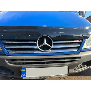 Brede grille sierlijsten (2002-2006, 6-delig, RVS) Mercedes Sprinter W901/902/903/904/905 1995–2006 foto 2
